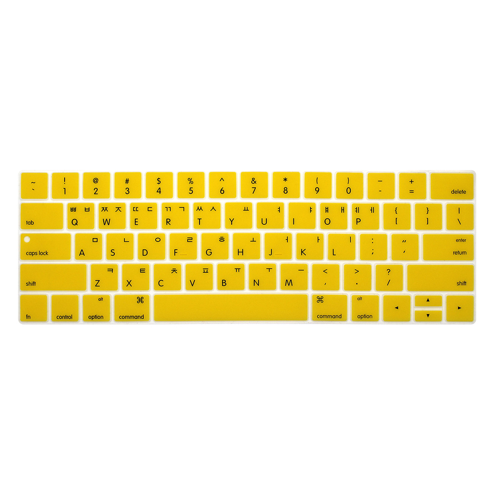 Korean Keyboard Cover Protector Skin for MacBook with touch bar 13 15 A1706 A1707A1989 Korea laptop keyboard protective film: Yellow