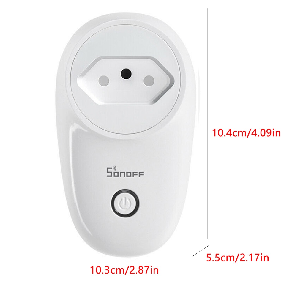 SONOFF S26 WiFi Smart Socket AU/US/EU/BR Wireless Plug Smart Home Switch Work With Alexa Google Assistant IFTTT