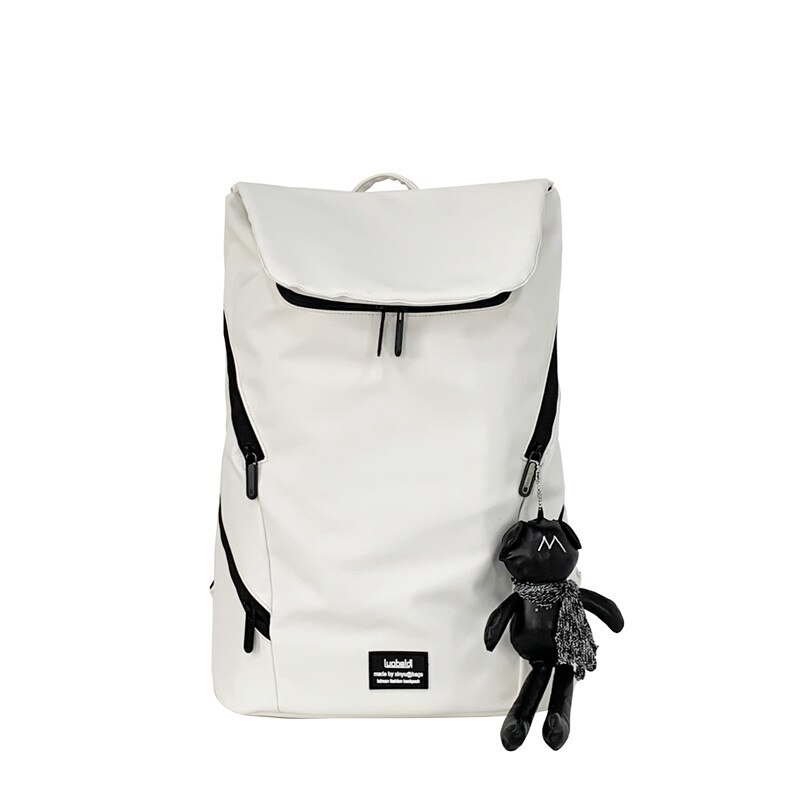 Unisex-trendrucksack, schlichter, robuster herrenrucksack, wasserabweisend beschichtet, reiserucksack, lässiger schulrucksack für herren: Beige-g