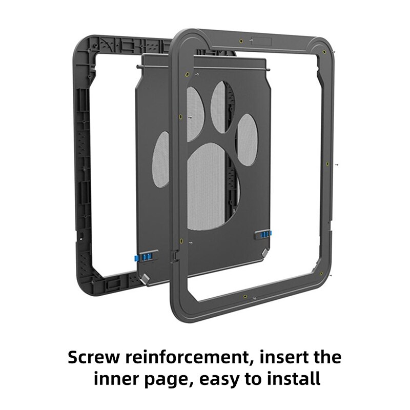 Pet Dog Cat Security Screen Locking Flaps Magnetic Door Automatic Dual Entry Screen Window Door