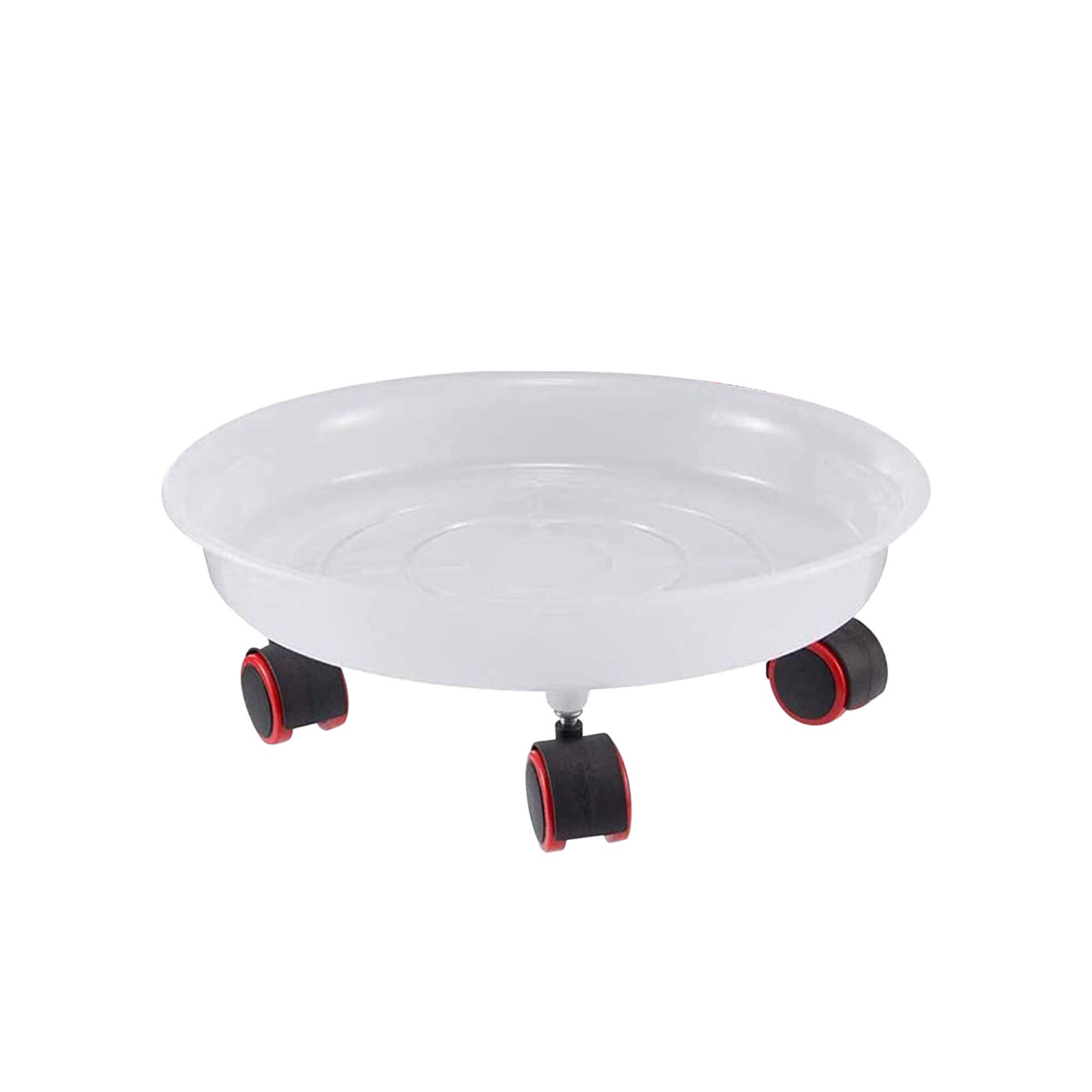 Flower Pot Tray Wheel Resin Saucer Drip Trays Mobile Stand for Plants Water Storage Tray Translucent Stand for Flowers