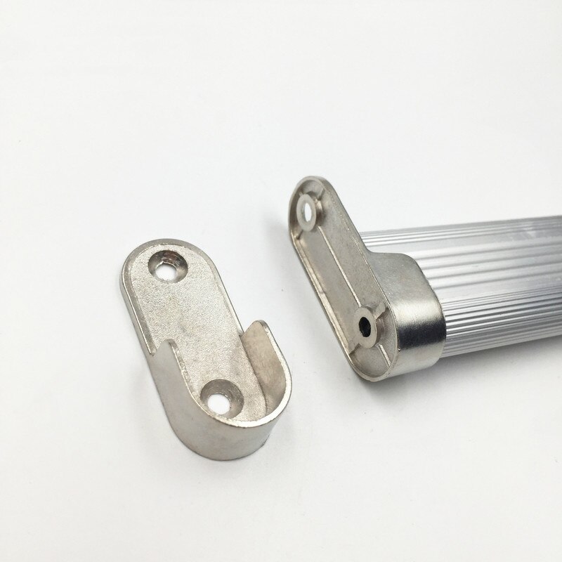 2Pcs Zinc Alloy Clothes Hanging Rod Holder Fitting Flange Closet Hang Support Tube Bracket Furniture Hardware Accessories Tool