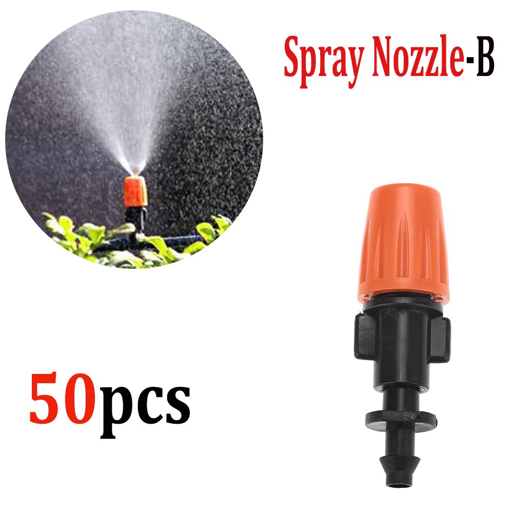 20/50 st munstycke immande droppspruta mikro automatiskt droppbevattningssystem justerbart finfördelningssprinkler jordbruksvattenverktyg: Munstycke-b -50 st