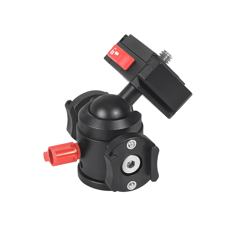 DSLR-Kamera Stativ Kugelkopf mit 1/4 Gewinde Kalt schuh halterung V-Anschluss Schnell wechsel platte für Füll licht Mikrofonst änder maximale Belastung 12kg