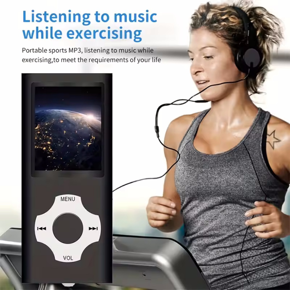 Mini MP3 Player Portable Music Player Bluetooth 5.0 Music Stereo Player 1.8 inch Screen Support FM Radio E-Book Recording