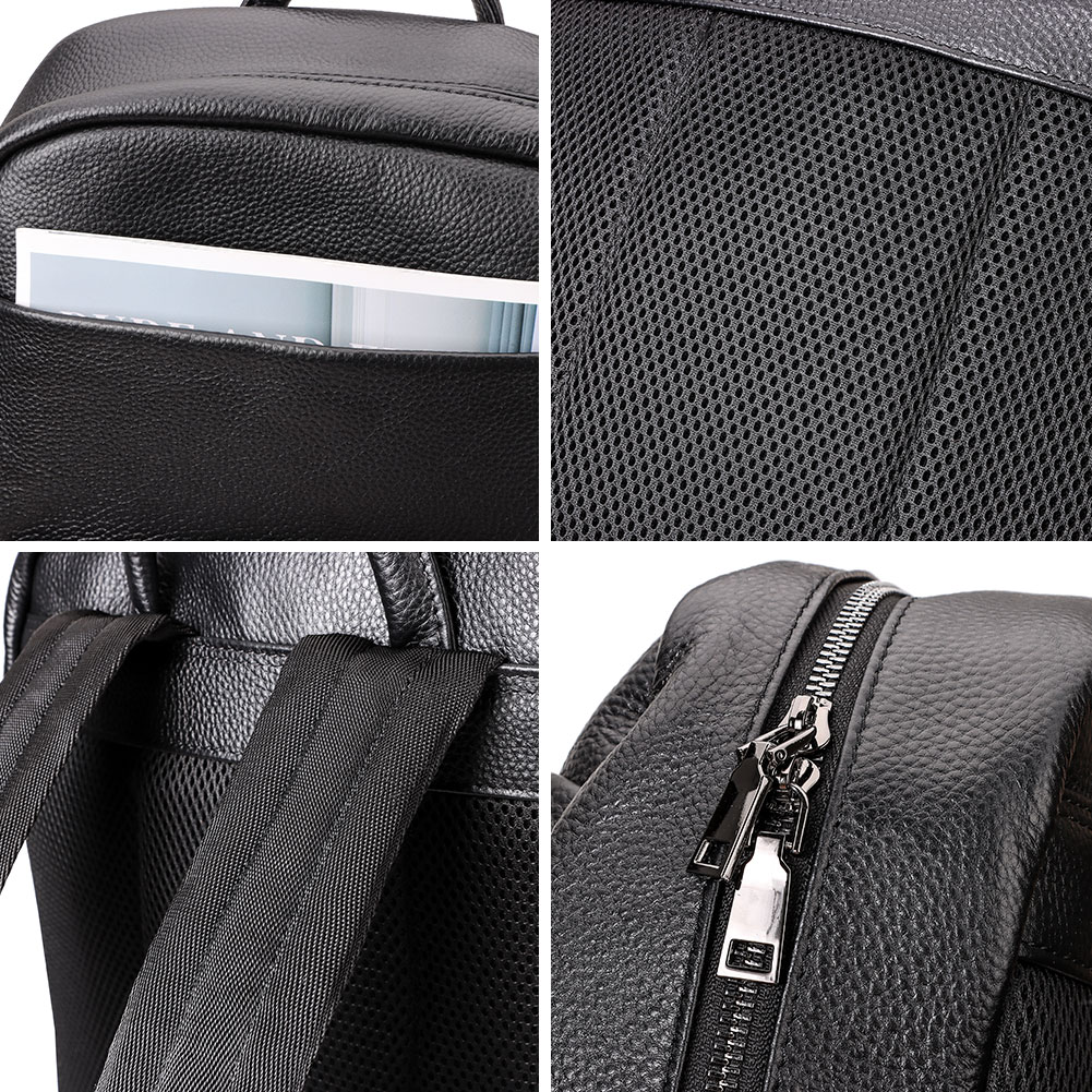 Kavis genuine leather backpack, school bag for men, teenagers, boys, travel bag, male laptop backpack, shoulder bag