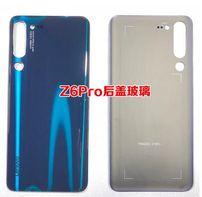 Original Best Glass Battery Back Cover with Camera Frame Rear Door Housing Case For Lenovo Z6 PRO L78051 with adhesive No Lens: Blue No Glass lens