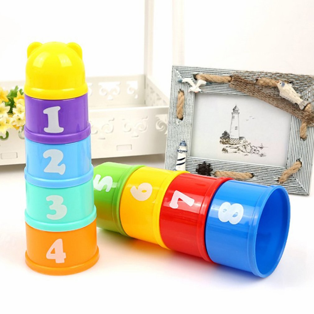 8 Pieces Croc Cups Plastic Stack Cups Printing Cups Stack Up Cups