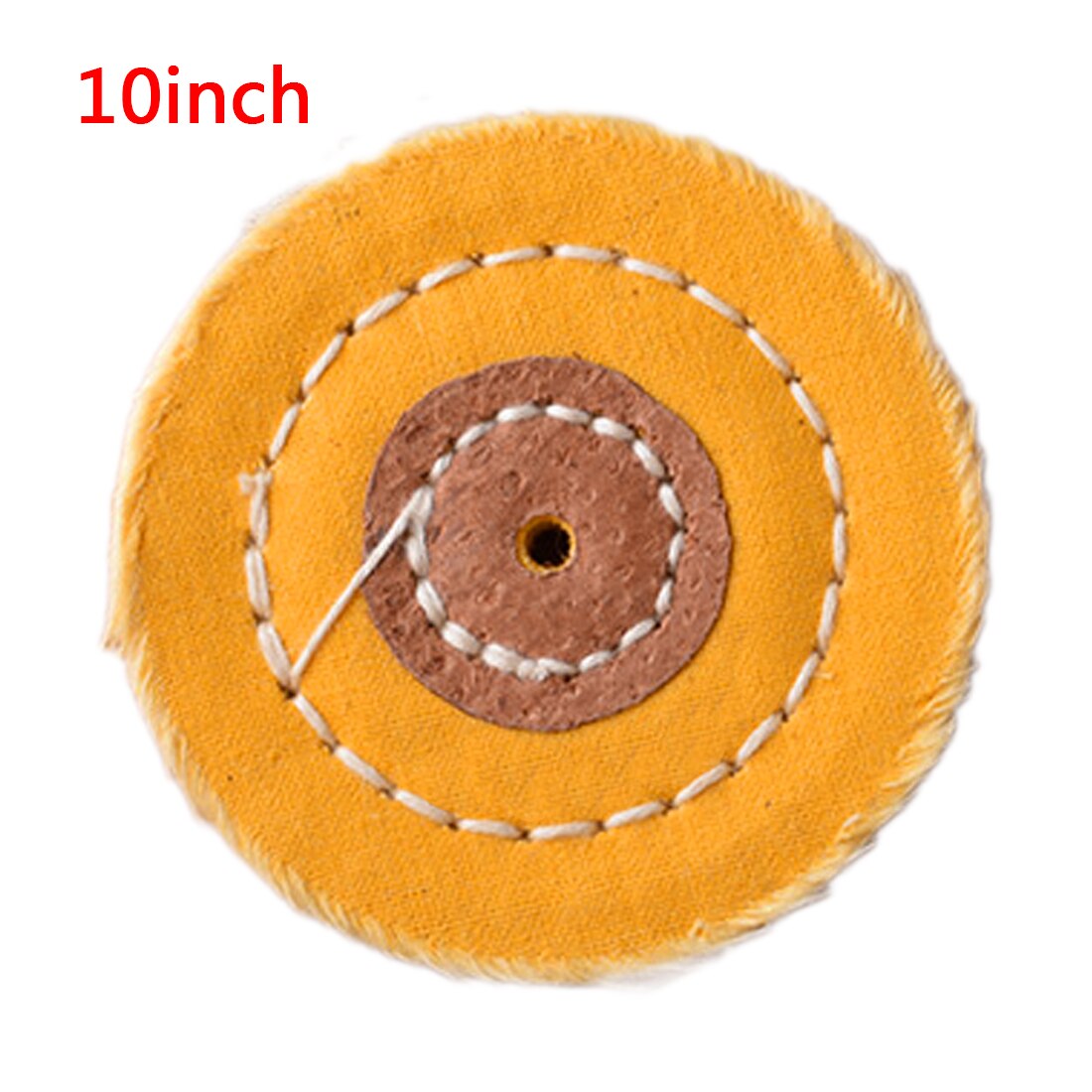 4mm indre diameter 50-300mm bomull loduk polerhjul måke sølv smykker speil maskinvare poleringshjul verktøy gul: 10 tommer 250mm