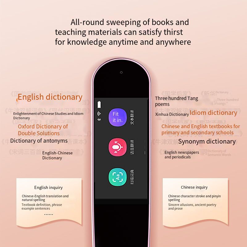 with Touch Screen Support WiFi Chinese / English Portable Scan Translation Pen Exam Reader Voice Language Translator Device