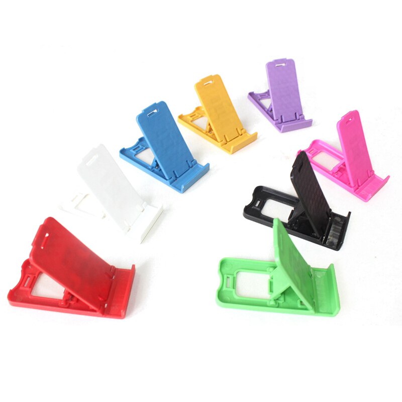 Universal Folding Table Cell Phone Support adjustable angle Plastic Holder Desktop Stand For iPhone Samsung Desktop Stand: 1 pc random color