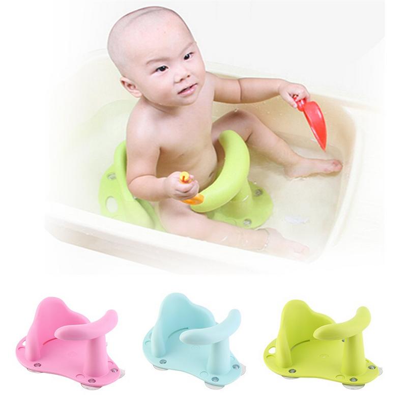 Baby badkar sittplats barn anti slip säkerhet duschstol giftfri mjuk bekväm badstol för 1-3 år gamla barn
