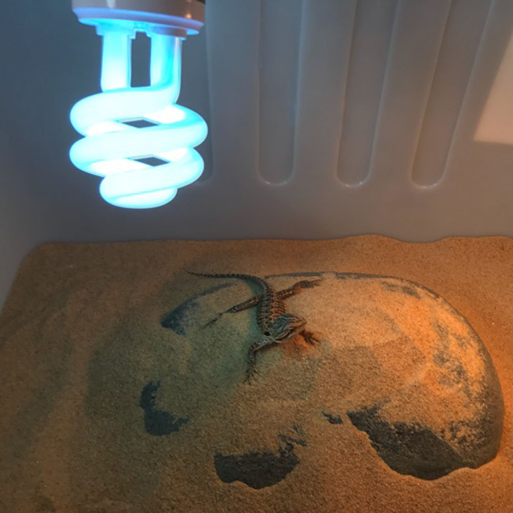 Lámpara para reptiles, lámpara UV 100 UVB de 13W, Terrario de Vivario, Tortuga, serpiente, Bombilla de calentamiento de mascotas E27, práctica