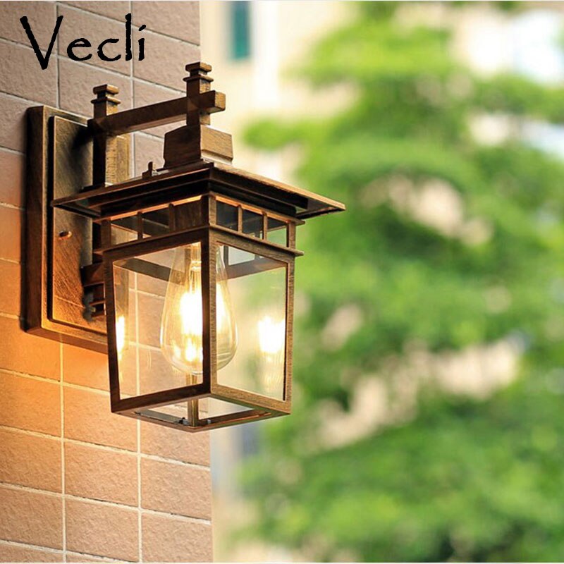 Ściana zewnętrzna lampa lampa zewnętrzna wodoodporna lampa ogrodowa balkon kinkiet schody przejście drzwi wejściowe zewnętrzna kinkiet