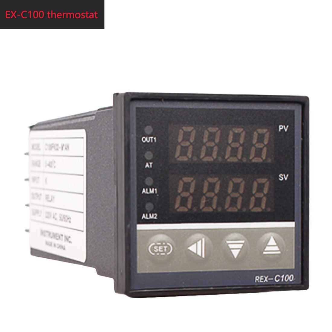 LCD Digital 220V PID Temperature Controller + Max 40A SSR + K Thermocouple PID Controller Set REX-C100