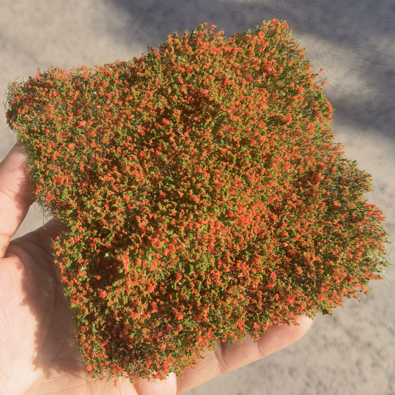 Simuleringsmodell gress plen håndrevne blomsterklaser modellbygging hagedekorasjon gjør-det-selv-materialer modell forstad vegetasjon: Klar