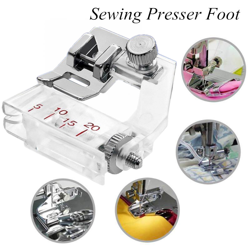 Sewing Machine Presser Cloth Foot Bias Binder Foot Stitch OverLock Zipper Ruler Parts Home Essentials