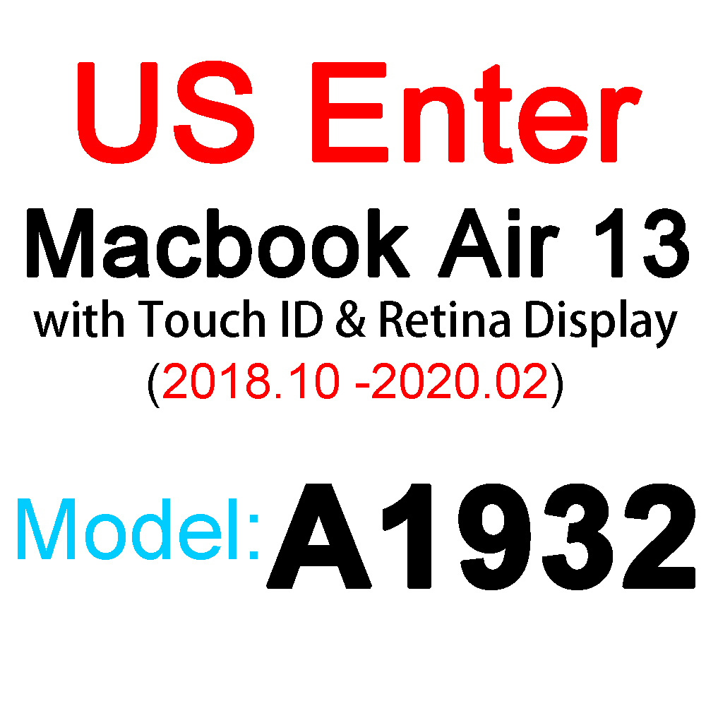 Klawiatura pokrywa dla Macbook Air 13 11 Pro 13 15 16 17 12 dotykowy TPU silikonowy Protector Film wyczyść ue usa A2251 A2289 A2141 2020: US 2019 Air 13