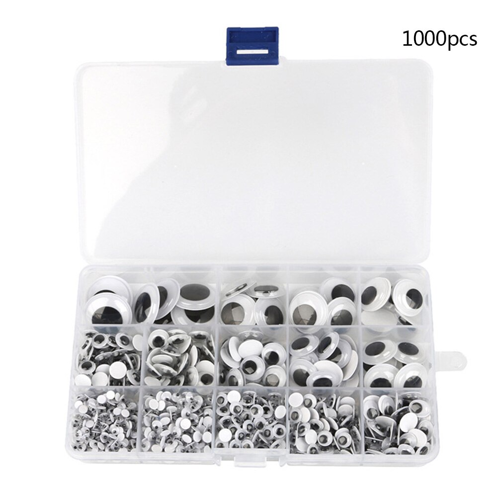 600/1000pcs 4-24mm Black Plastic Crafts Safety Eyes for Teddy Bear Soft Toy Animal Doll DIY Accessories