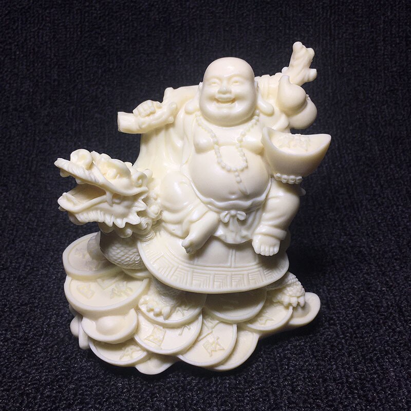 Chinese Dragon Turtle Laughing Buddha Auspicious God of Wealth Statue Modern art sculpture High-end home decoration accessories