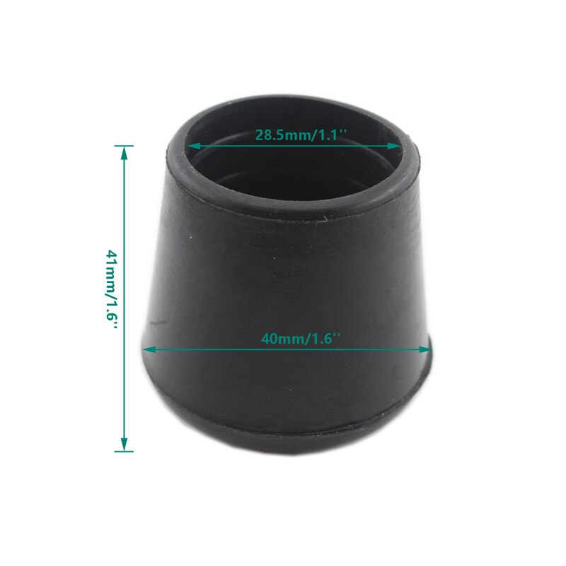 Rubber feet,Chair leg caps,Round Chair Leg Tips Caps,Anti-Slip Black Rubber Table Feet Covers Chair Leg,SoftTouch Rubber Leg Tip: Black 28.5mm(16Pcs)