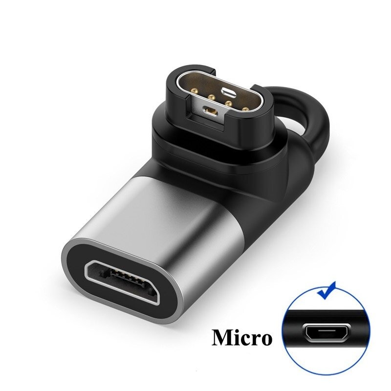 Type C Lader Adapter voor Garmin Fenix 8 7 6 5 8X 7X 6X Tactix Oplaadadapter Micro/IOS USB voor Garmin Horloge Oplader Adapter: Mutil