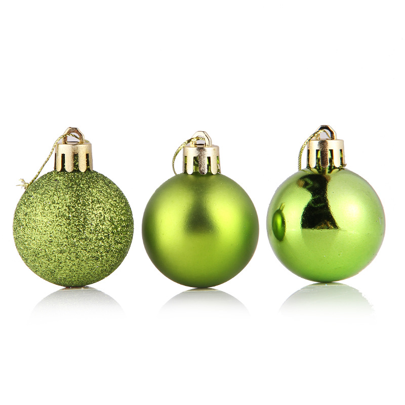 24Pcs/box Christmas Decoration Balls 4/6cm Christmas Tree Decoration Hanging Ornaments Family Gathering Christmas Decorations: GRAY / 4cm
