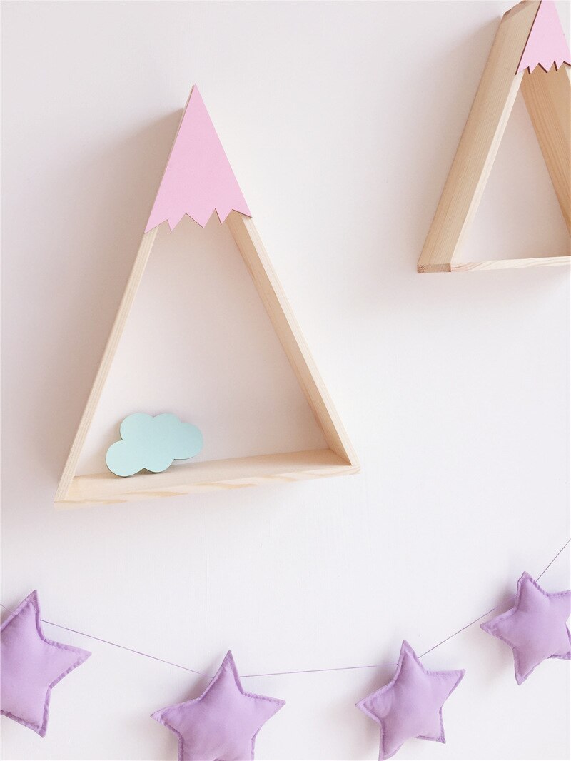 Nordic Baby Room Decoration Handmade Nursery Star Garlands Kids Room Wall Decorations Photography Props Baby Bed Accessories: Purple
