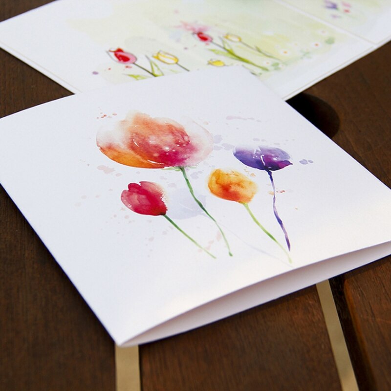 3D Pop Up tulipes fleurs carte de voeux noël anniversaire nouvel an Invitation