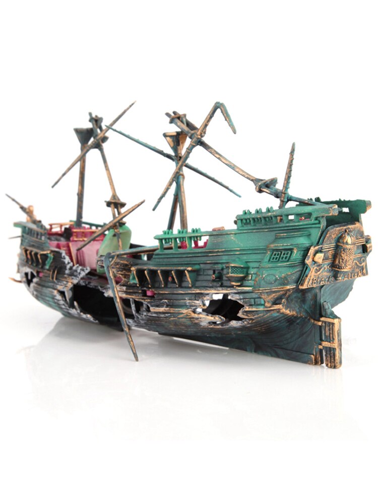 Grote aquarium decoratie boot plastic aquarium schip lucht split schipwrak aquarium decoratie c: Default Title
