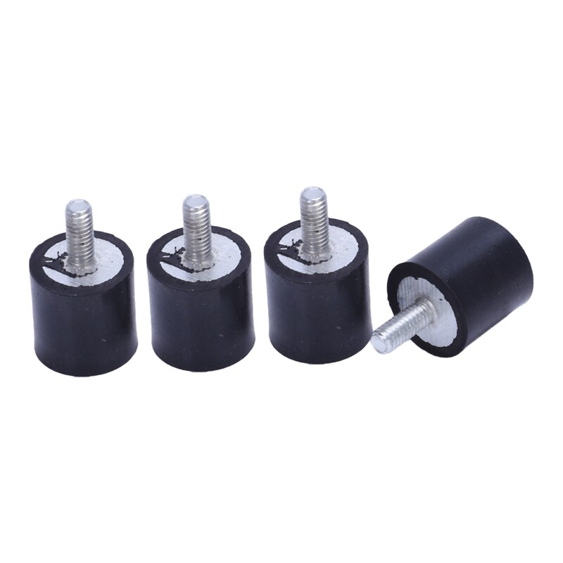 4pcs M4 Outside Inside Anti Vibration Rubber Buffer Insulator Attachment 15mmx15mm