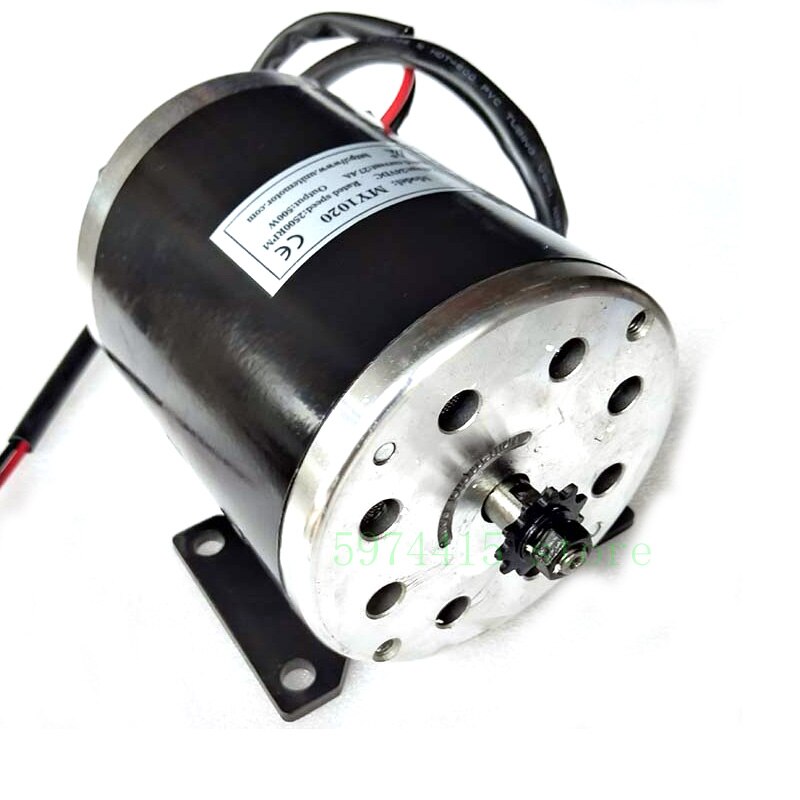 500W DC Motor 24V Electric Brushed Motor with Bracket for DIY Electric Scooter Bike 2500rpm Electric Motor