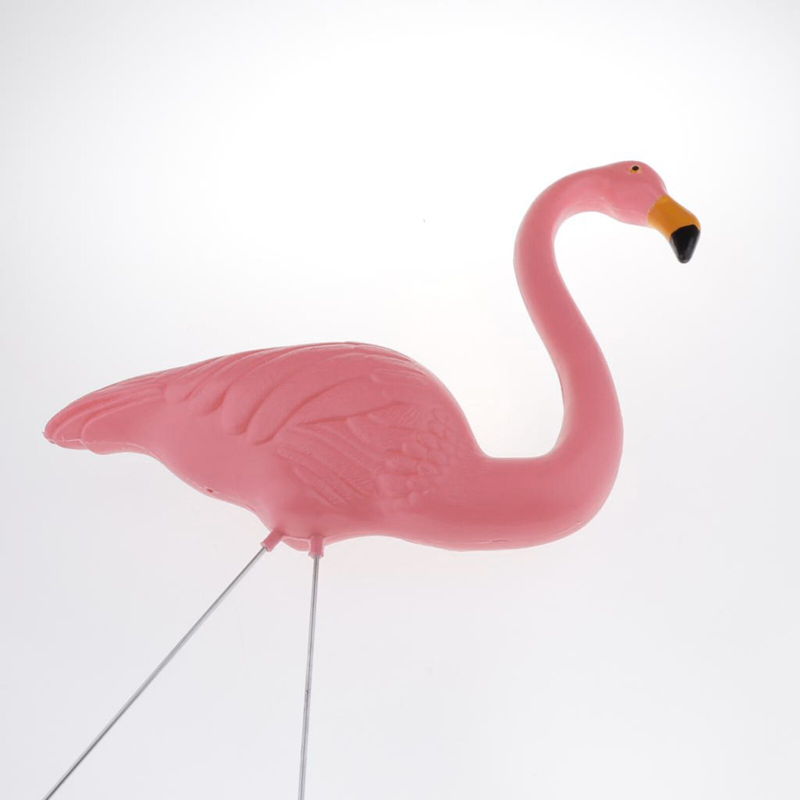 1 Pair Lifelike Standing Flamingo Stake Outdoor Garden Lawn Patio Pond Decor