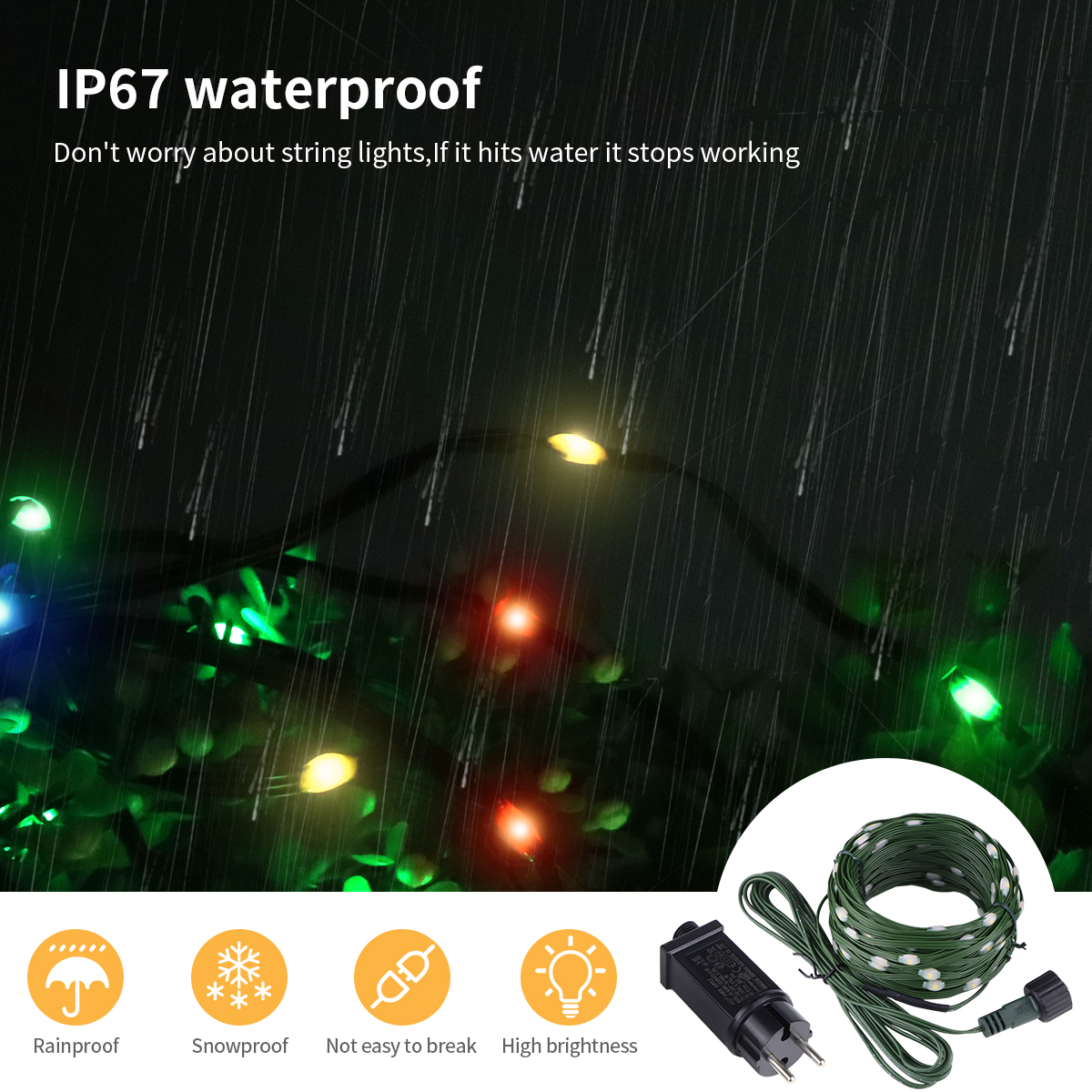 10M-100M Super Bright 24V LED String Lights Green Wire Leather Fairy Lights Outdoor Waterproof Garland Garden Christmas Decor