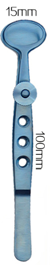 Pinzas para párpados de acero inoxidable de tres tamaños, tamaño S, M, L, chalazion, calazion, cyst, clip, herramientas para los párpados, herramientas de maquillaje, acce: Negro y plata
