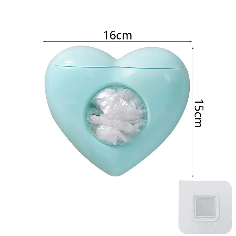 Plastic Wrap Opbergdoos Keuken Opbergdoos voor Voedsel Film Voedsel Cover Bag Organizer Douchekappen Dispenser: Blauw