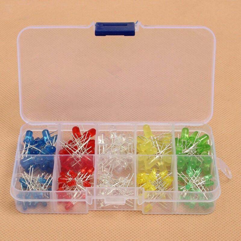 Diodos emisores de luz, componentes electrónicos de 5 colores, 3mm LED / 5mm LED de colores surtidos, caja de juego de diodos emisores de luz LED DIY