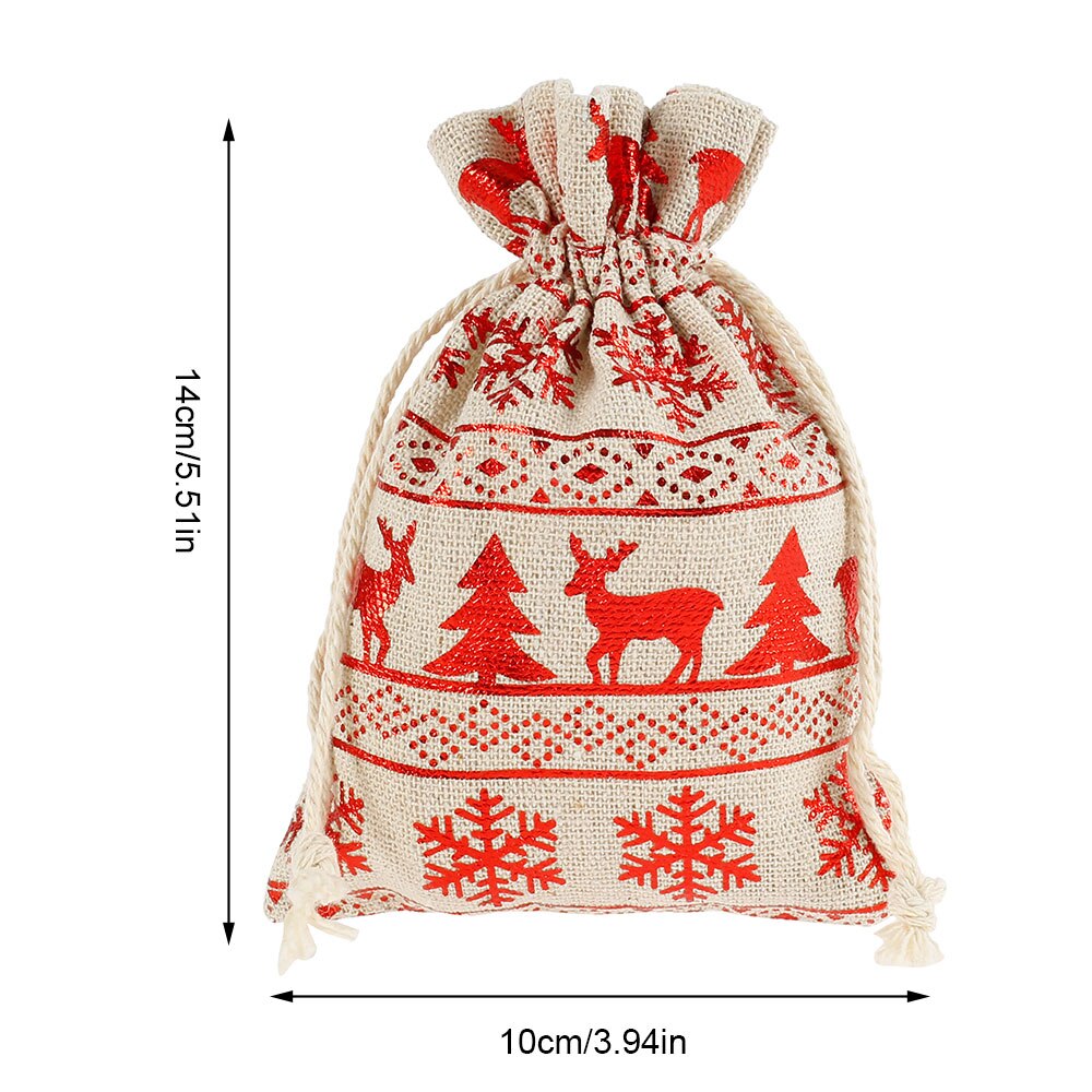 Drawstring Christmas Calendar Bag Set 24 Days Burlap Advent Calendar Drawstring Bag DIY Christmas Embellishments With Clips