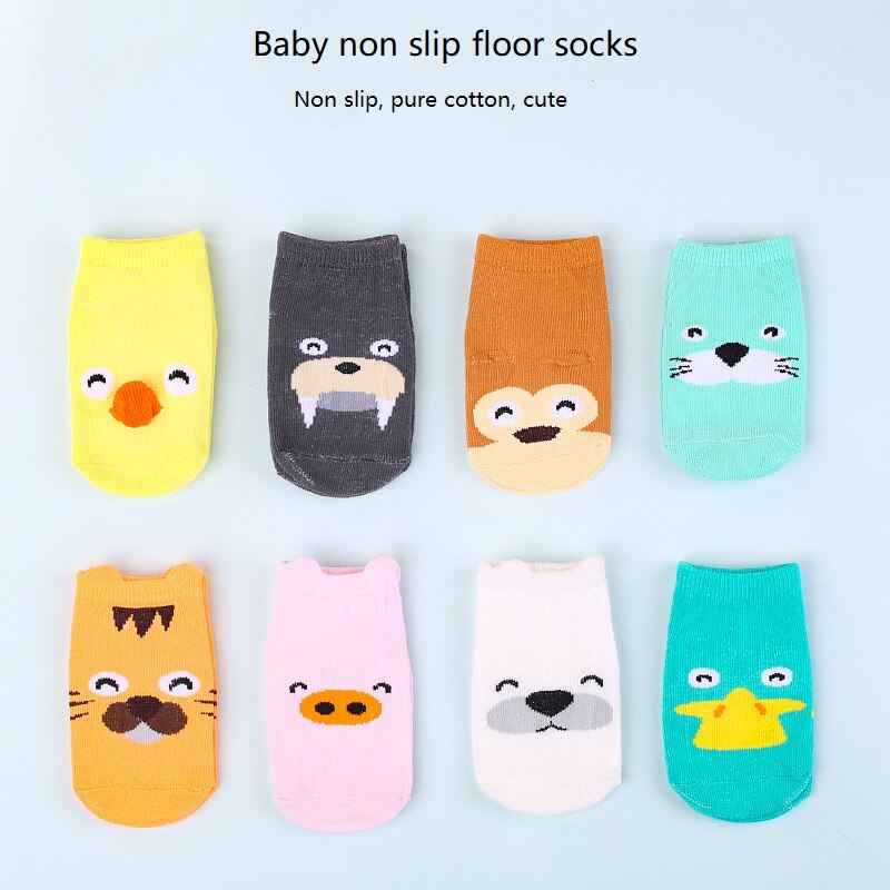 Calcetines antideslizantes de algodón para niños y niñas, medias cómodas de tubo suave, de 0 a 1 años,