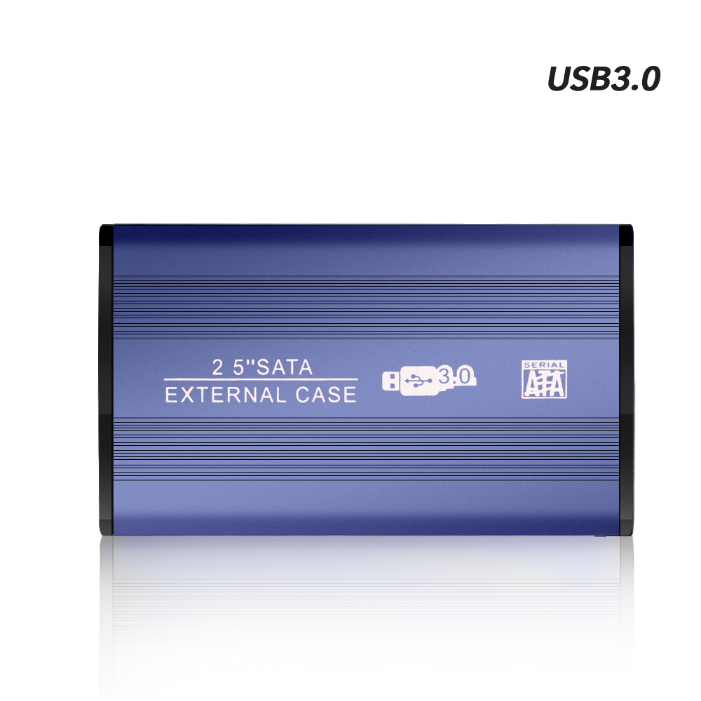 Tishic hdd case 2,5 zoll usb 2.0/3,0 bis sata 3,0 festplatten gehäuse 2.5 "hdd gehäuse box für sata hdd ssd case: Blau