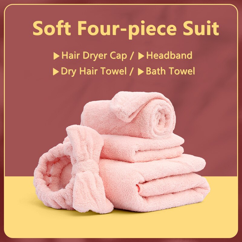 Badhanddoek Set 4 Stuks Handdoek Set Bad Handdoek Grandado