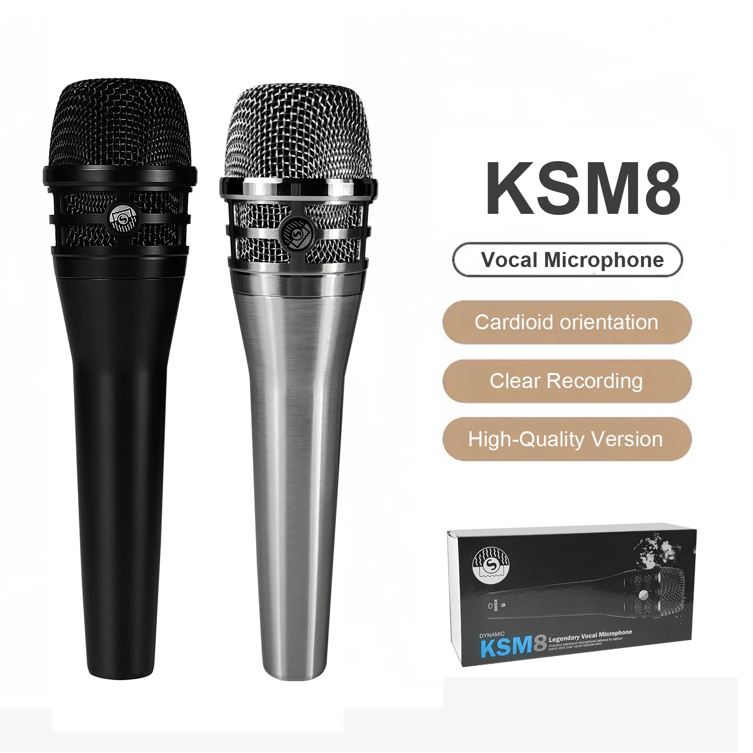 Ksm 8 superkardioid dynamisk vokalmikrofon til sceneopptreden kablet mikrofon til karaokeopptak sang