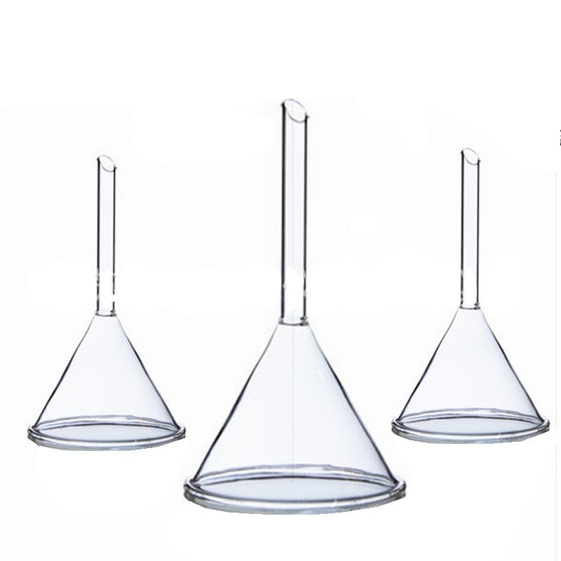 90 Mm Driehoek Trechter, Korte Buis Trechter, Lab Glaswerk, Hoge Borosilicaatglas Trechter Voor Chemische Laboratorium