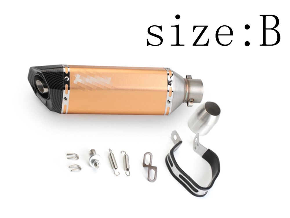 motorcycle modification exhaust pipe modified muffler Motocross for KTM LC4 Supermoto 990 AdventuRe 990 SMC SMCR EnduRo R MC-R: Size B yellow