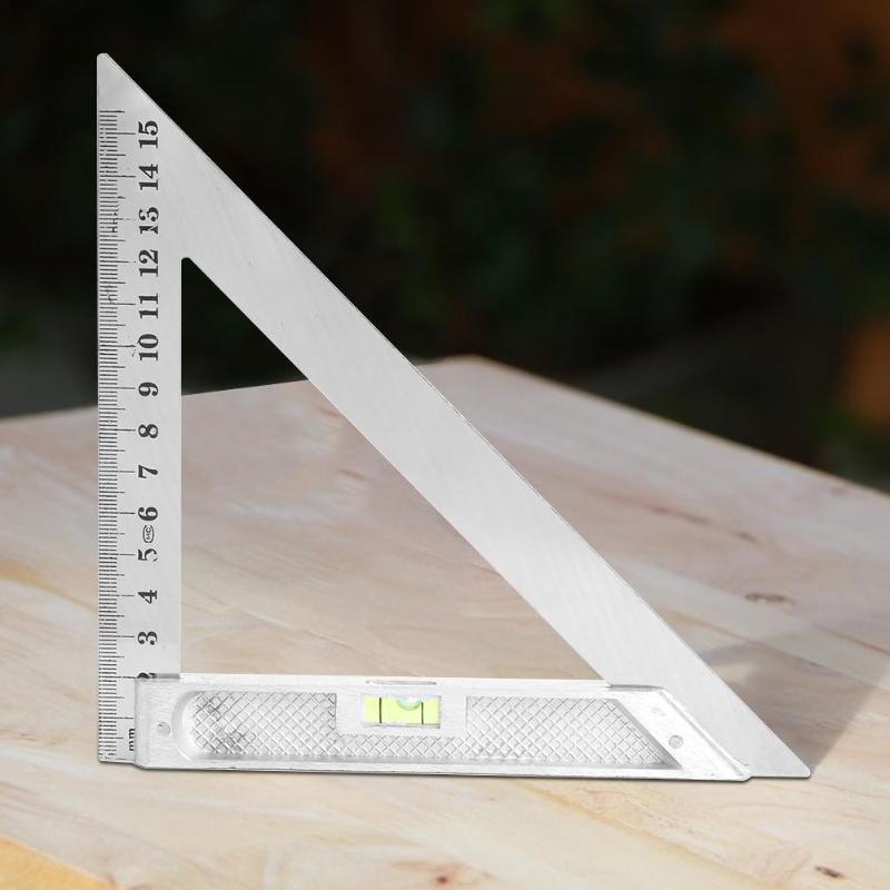 Measurement Tool Triangle Square Ruler Aluminum Alloy Speed Protractor Miter For Carpenter Tri-square Line Scriber Saw Guide