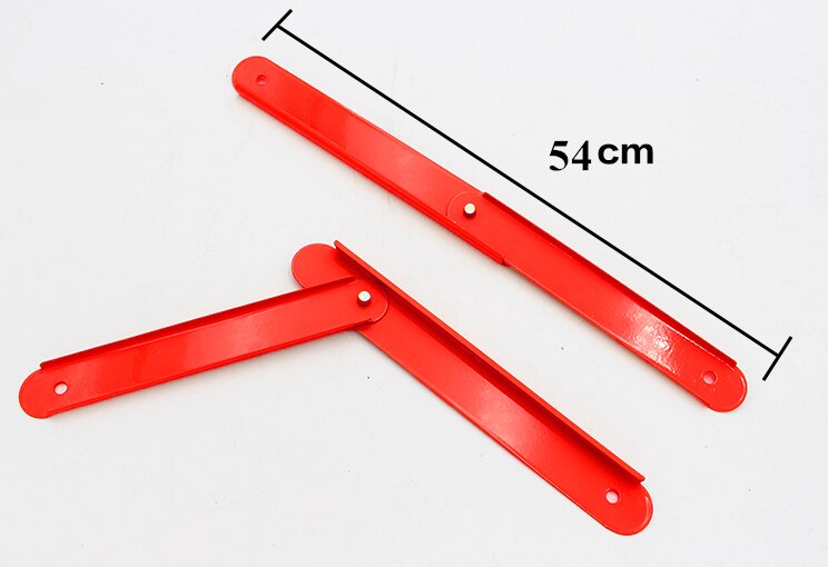2 Stuk Zware Vouwen Stepladders Vaste Metalen Beugel, Aluminium Type Een Ladder Scharnier Locator Connector, Accessoires: 54cm  red