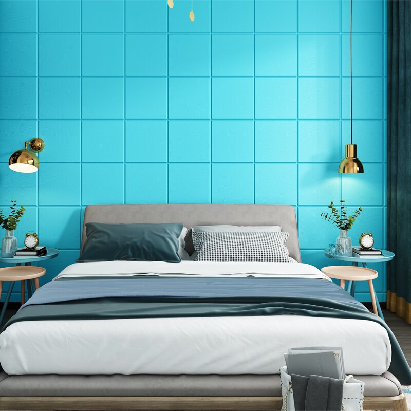 3d three-dimensional wall stickers living room bedroom self-adhesive wallpaper background wall waterproof decoration renovation