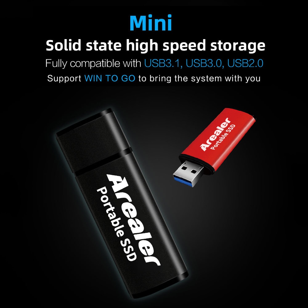 Mini Solid State Drive 128gb 256gb 64gb SSD Solid State USB Flash Disk Solid State Hoge Snelheid opslag voor PC