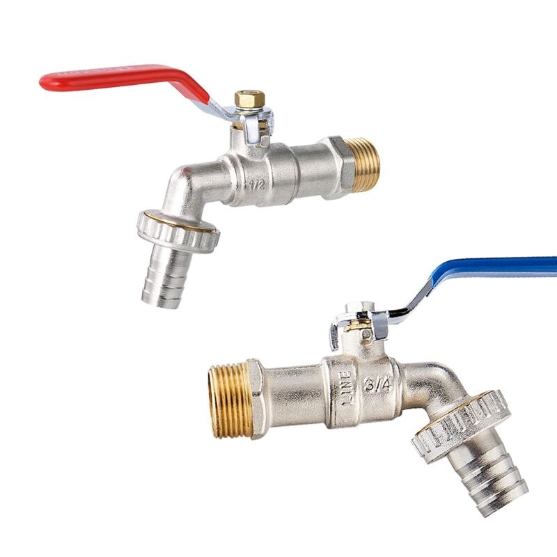 1/2 ''  or 3/4 '' messing enkelt kold vaskemaskine vandhane udskiftning vand flow kontrol vandhane vandtank rørforbindelse