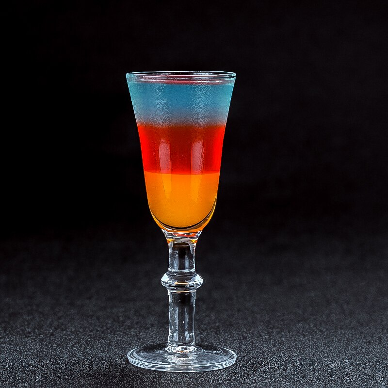 30ml Stemmed Liqueur/Schnapps Glasses Shot Glass Rainbow Cocktail Glass